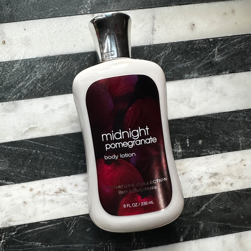 Bath & Body Works MIDNIGHT POMEGRANATE Signature Collection Body Lotion 8 oz NEW